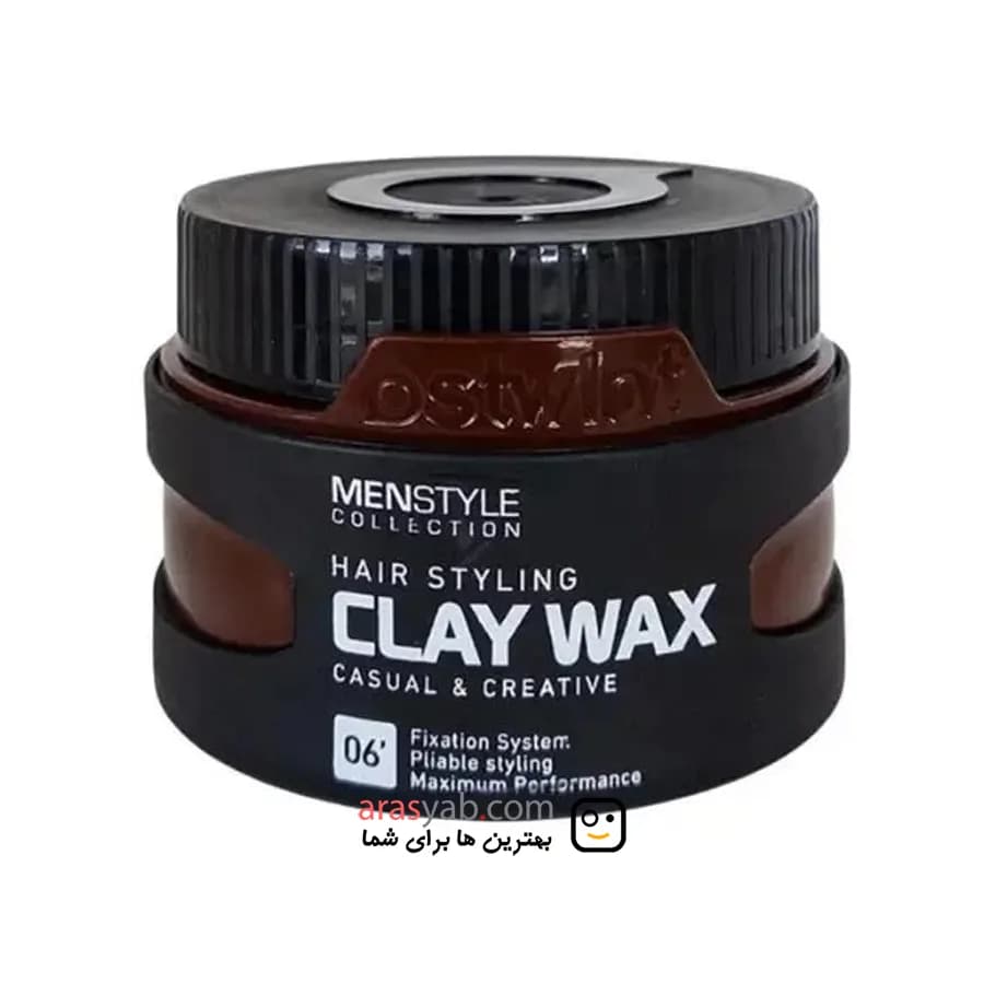 واکس مو 06 استوینت Ostwint قهوه ای سری Clay Wax حجم 150 میل — تصویر ۴