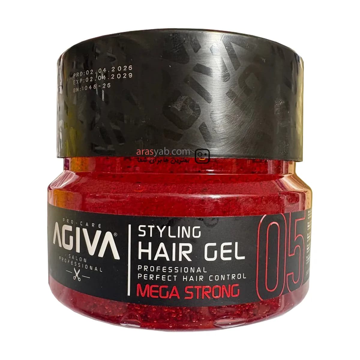 ژل موی آگیوا 05 قرمز مدل مگا استرانگ mega strong حجم 700 میل