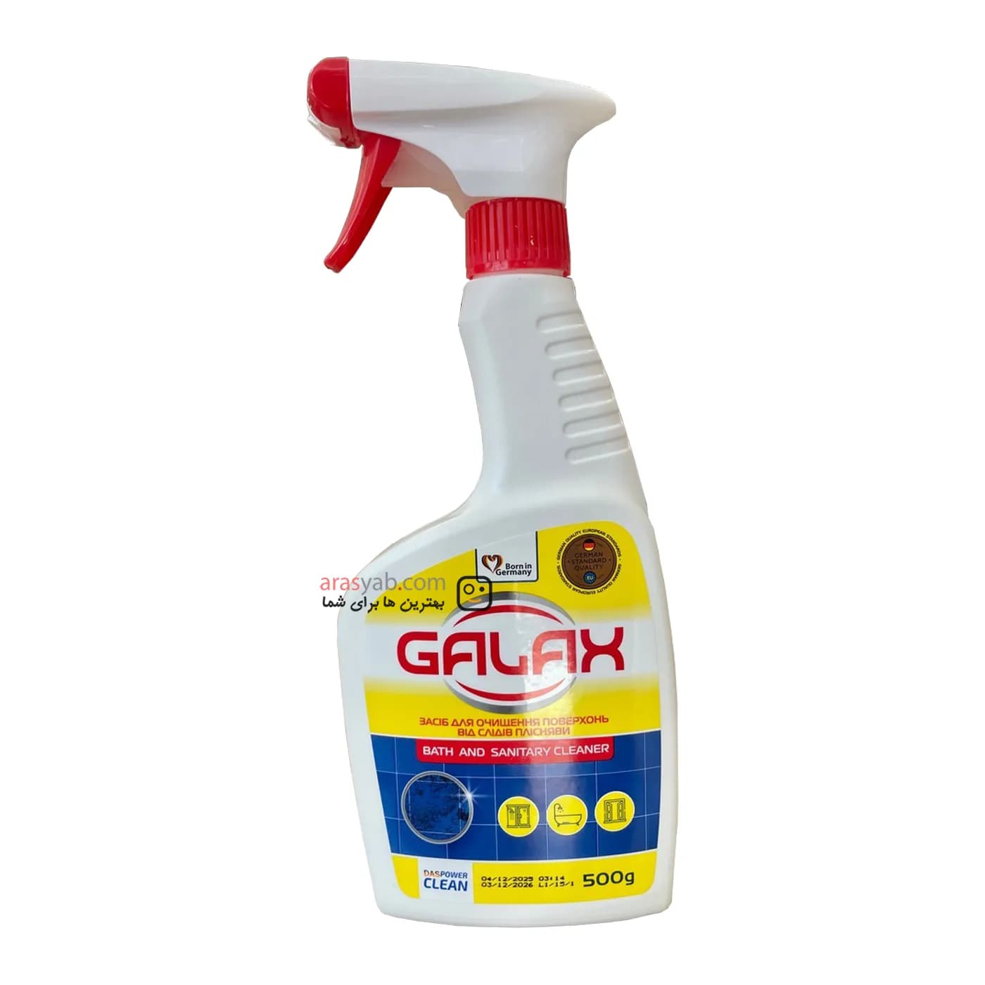 اسپری ضدقارچ و کپک گالاکس Galax برای سطوح حمام و سرویس بهداشتی حجم 500 میل — تصویر ۲