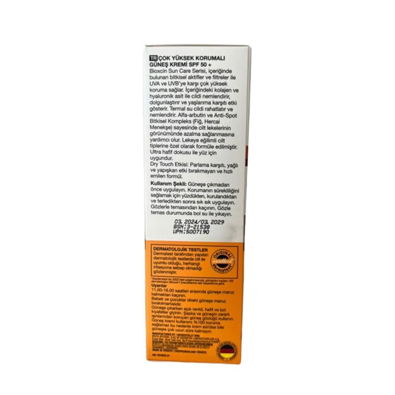 کرم ضد آفتاب بی رنگ ضد لک بیوکسین مناسب پوست های مستعد لک با spf 50 حجم 150 میل Bioxcin — تصویر ۱۰