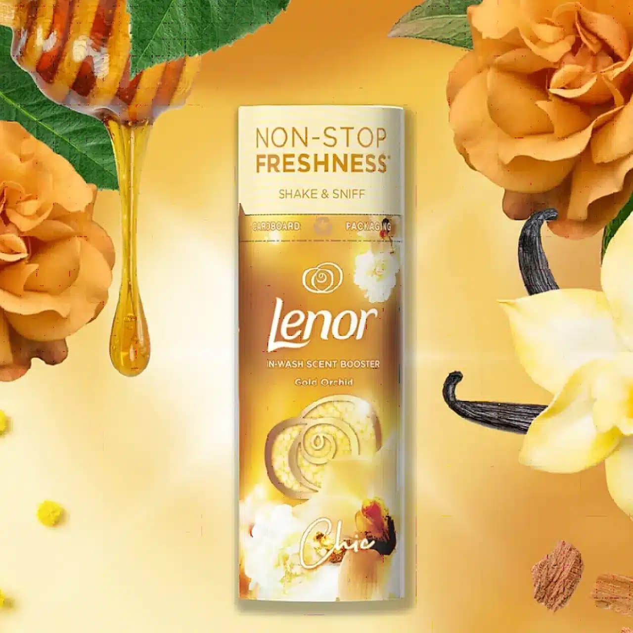 گرانول خوشبوکننده لباس لنور Lenor مدل Gold Orchid رایحه ارکیده حجم 195 گرم — تصویر ۵