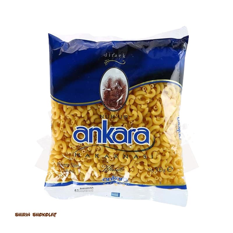 ماکارونی لوله ای خمیده آنکارا ترکیه طرح دیرسک Dirsek حجم 500 گرم — تصویر ۳