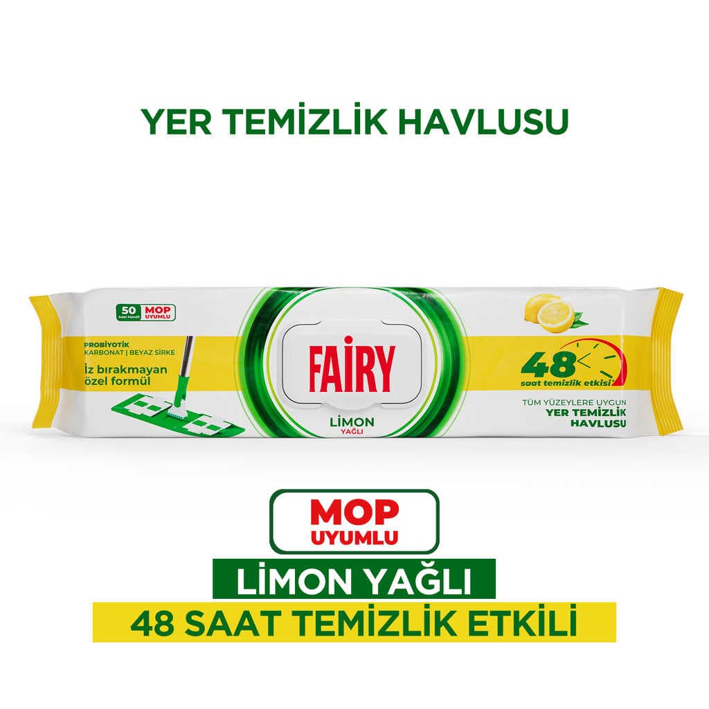 دستمال طی کشی فیری Fairy با رایحه لیمویی با محافظت 48 ساعته بسته 50 عددی — تصویر ۱۱