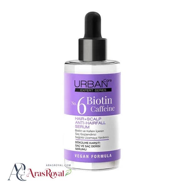 سرم ضد ریزش مو ANTI-HAIRFALL اوربان کر Urban Care حاوی بیوتین کافئین حجم 50 میل — تصویر ۸