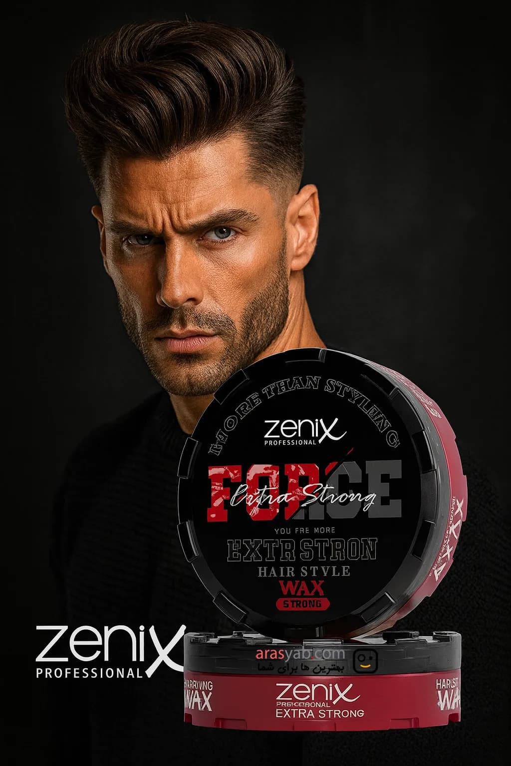 واکس مو حالت دهنده فوق العاده قوی Extra Strong زنیکس Zenix سری Force حجم 150 میل — تصویر ۳