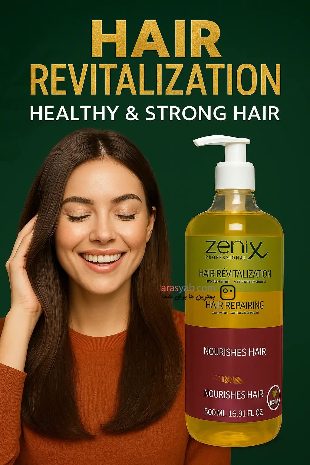 شامپو سر 3 کاره زنیکس Zenix مناسب احیا، ترمیم و تقویت ساختار مو حجم 500 میل — تصویر ۷