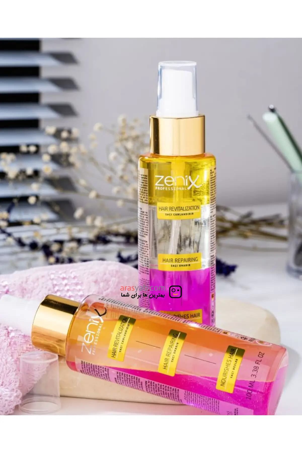 سرم موی 3 فاز زنکیس Zenix تغذیه کننده موی خشک حجم 100 میل — تصویر ۷