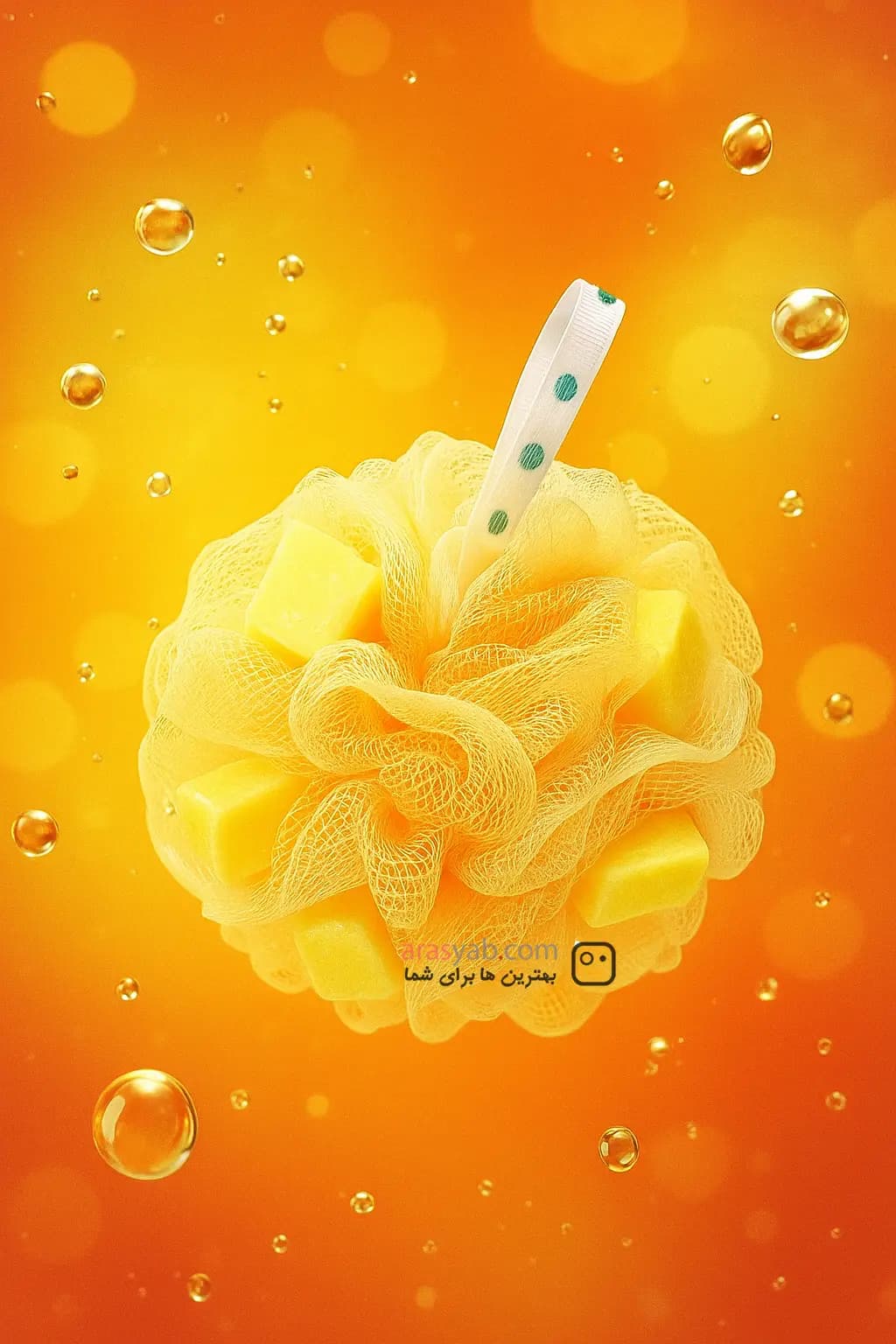 لیف حمام بالمی Balmy صابون دار با رایحه انبه و آناناس — تصویر ۳