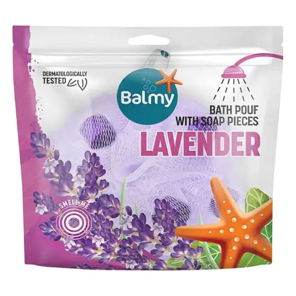 لیف حمام صابون دار بالمی Balmy با رایحه اسطوخودوس Lavander — تصویر ۱۰