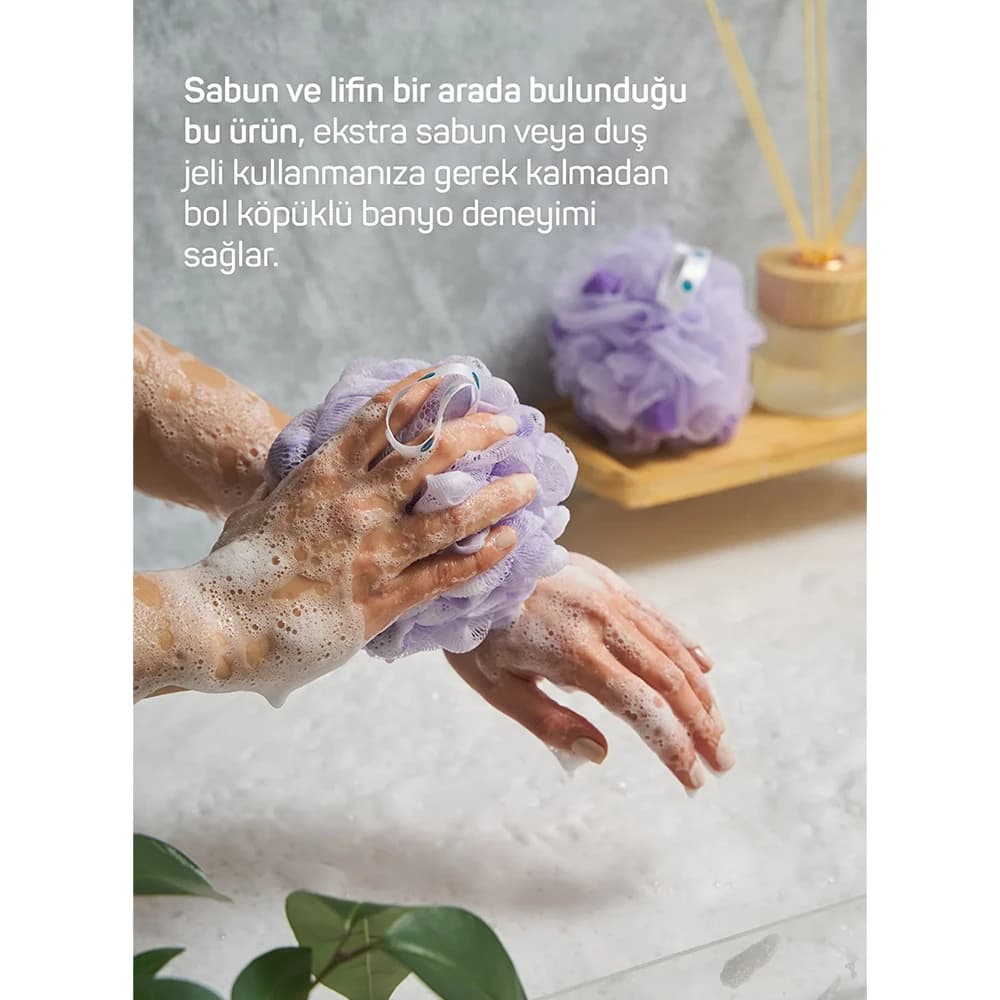 لیف حمام صابون دار بالمی Balmy با رایحه اسطوخودوس Lavander — تصویر ۵