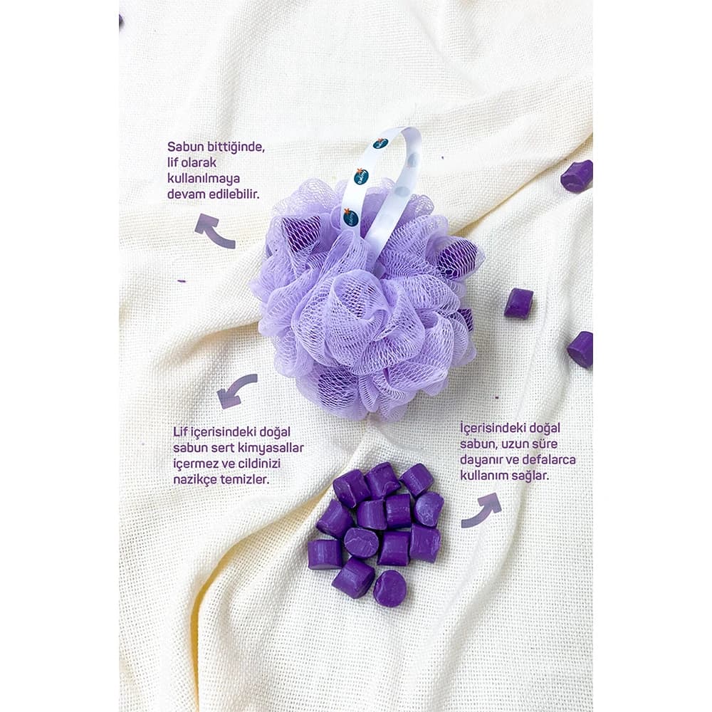 لیف حمام صابون دار بالمی Balmy با رایحه اسطوخودوس Lavander — تصویر ۹