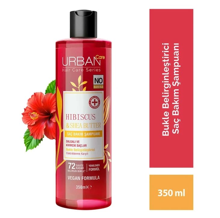شامپو موی فر اوربان کر Urban Care حاوی روغن شی باتر و Hibiscus حجم 350 میل — تصویر ۸