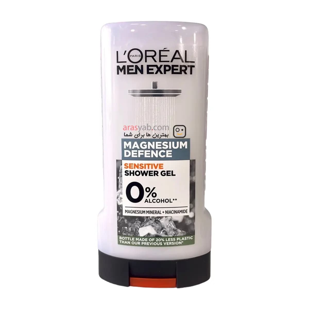 ژل دوش مردانه لورال حساس Sensitive مدل Magnesium Defence حجم 300 میل