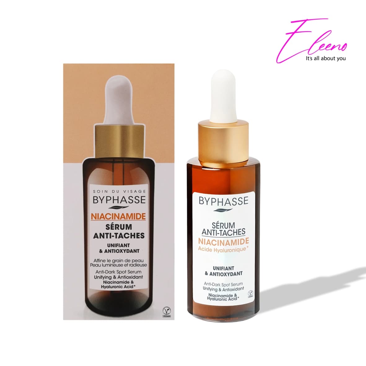 سرم ضد لک صورت بایفاس Byphasse حاوی نیاسینامید مدل ANTI-DARK SPOTS حجم 50 میل — تصویر ۴