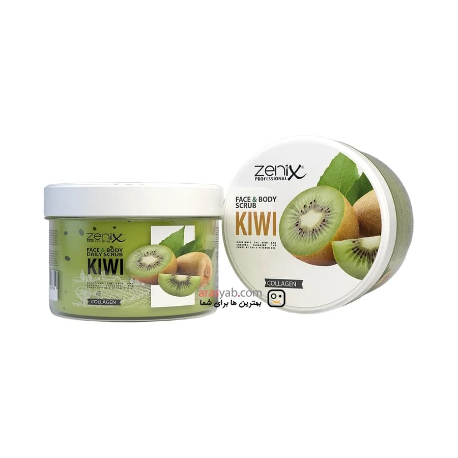 اسکراب کیوی Kiwi زنیکس Zenix مناسب صورت و بدن حجم 275 میل