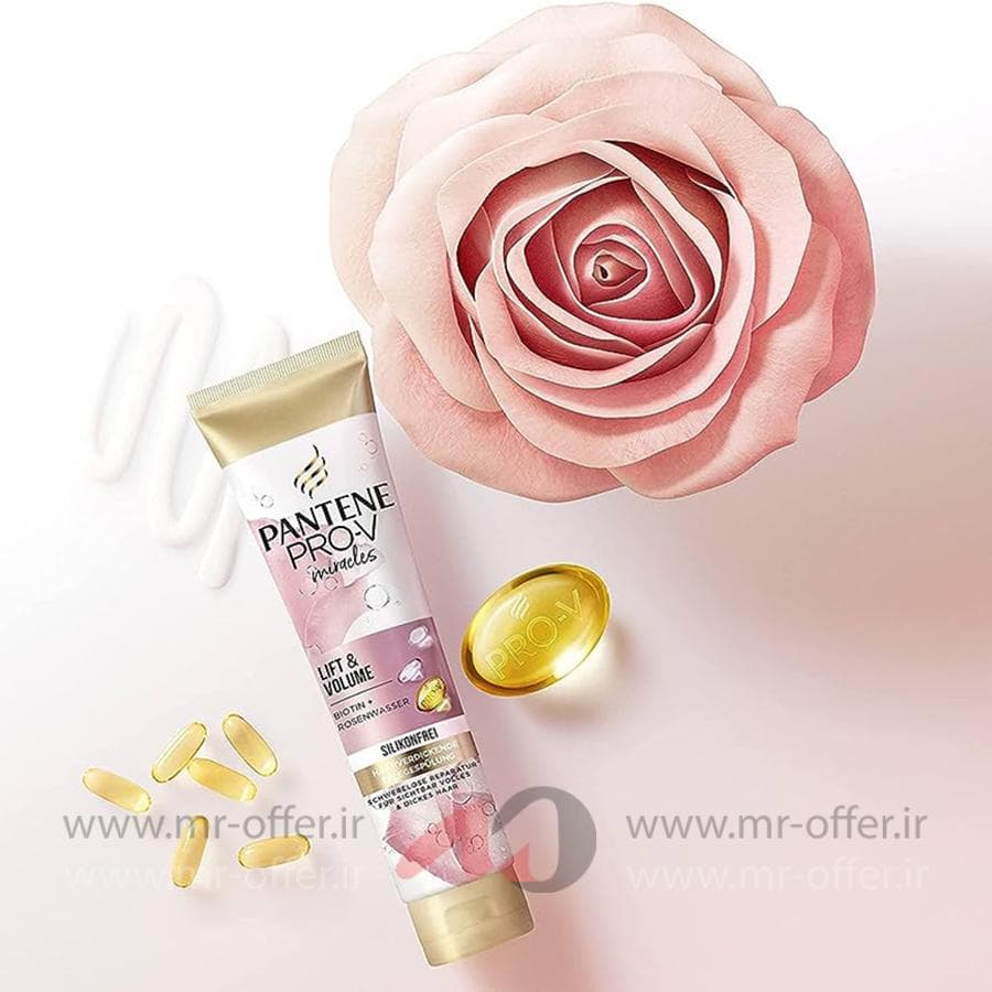 نرم کننده و حجم دهنده موی پنتن Pantene ایتالیا مدل Lift & Volume حجم 160 میل — تصویر ۵