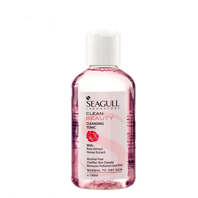 تونیک صورت سی گل SEAGULL حاوی عصاره گل رز مناسب پوست معمولی تا خشک حجم 150 میلی لیتر