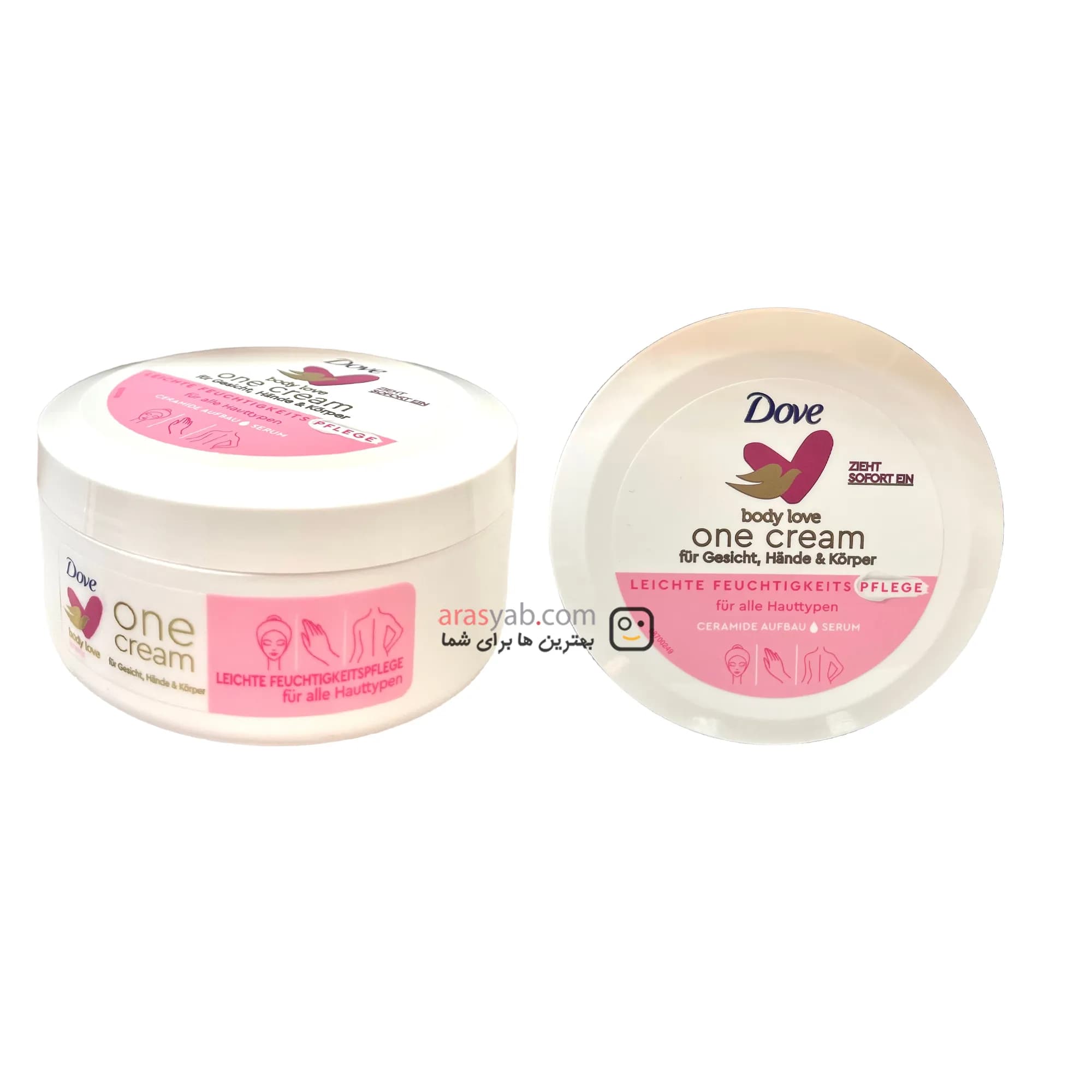 کرم دست و صورت داو Dove سری Body Love مناسب انواع پوست حجم 250 میل — تصویر ۲