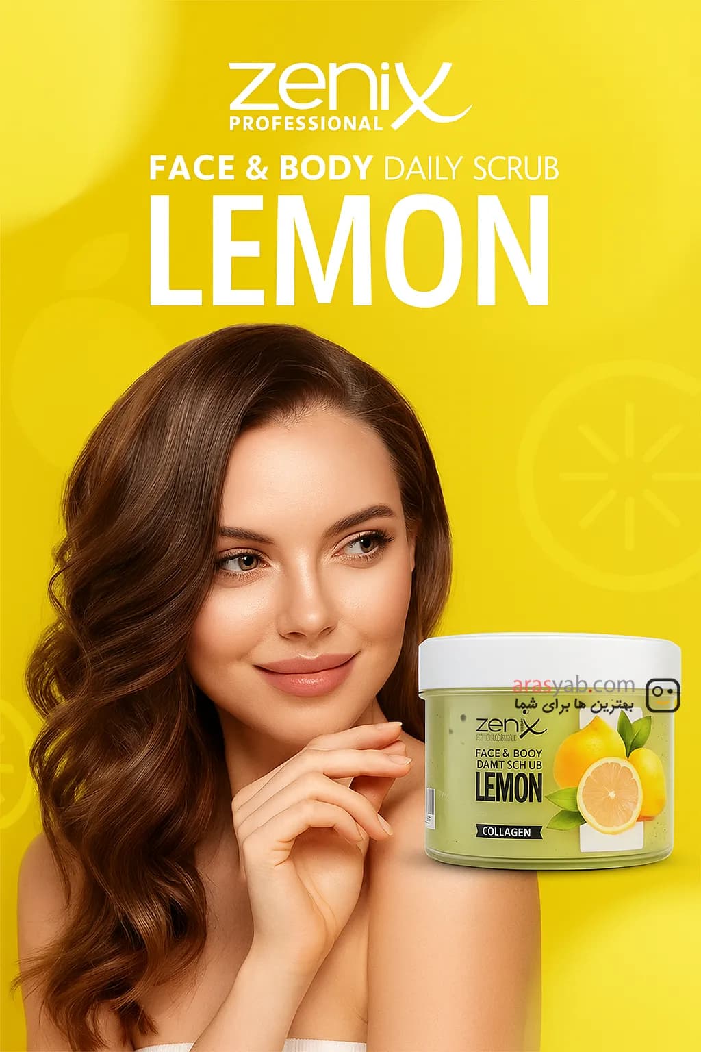 اسکراب لیمویی زنیکس zenix مناسب صورت و بدن حجم 275 میل — تصویر ۳