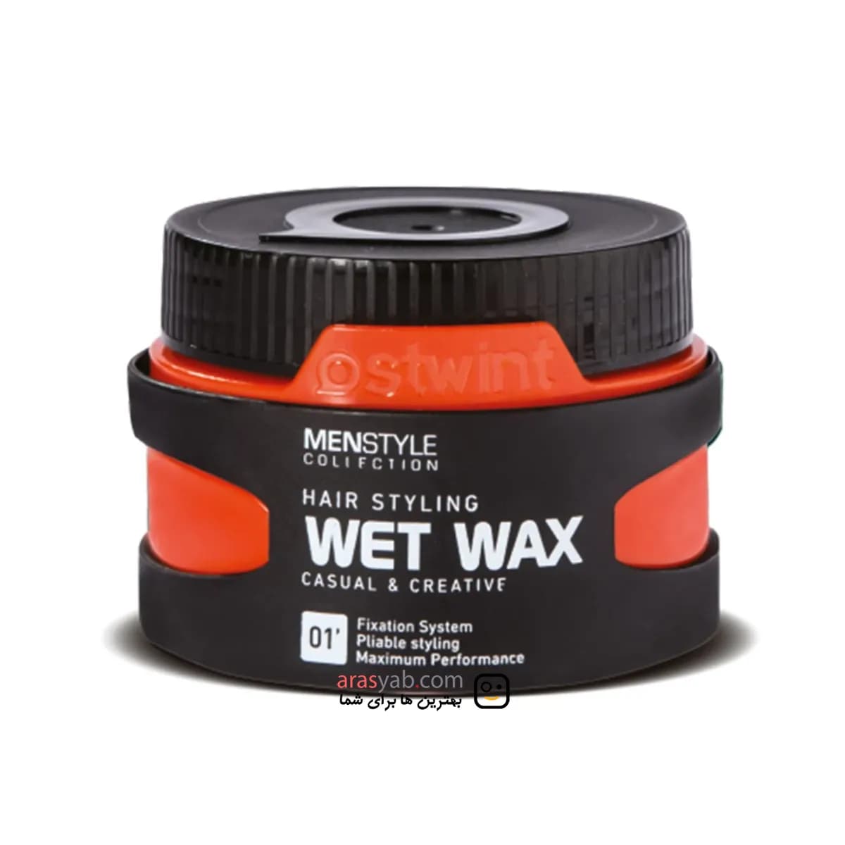واکس مو 01 استوینت Ostwint نارنجی سری Wet Wax حجم 150 میل