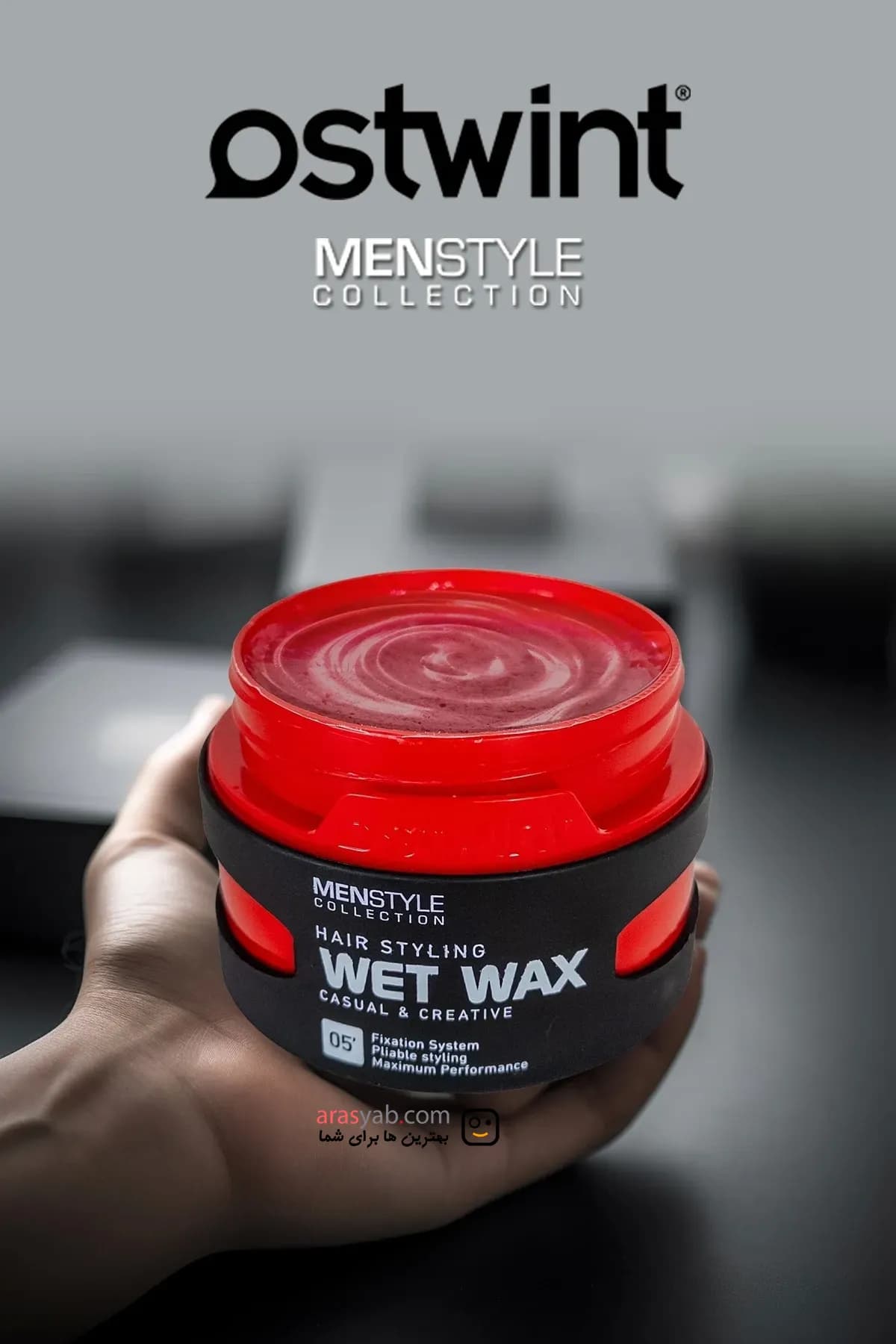 واکس مو 05 استوینت Ostwint قرمز سری Wet Wax حجم 150 میل — تصویر ۷