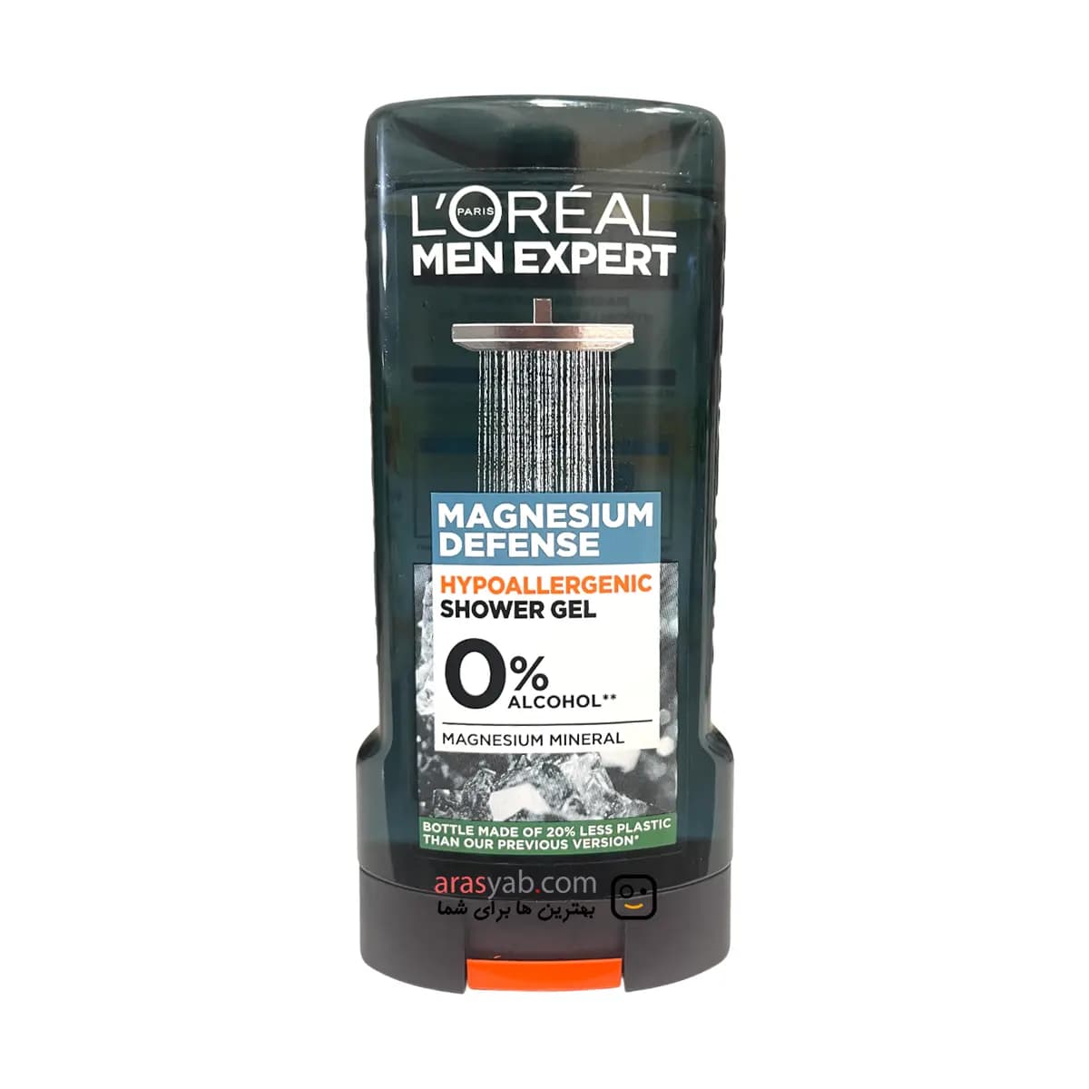 ژل دوش مردانه لورال Loreal فاقد الکل مدل Magnesium Defence حجم 300 میل