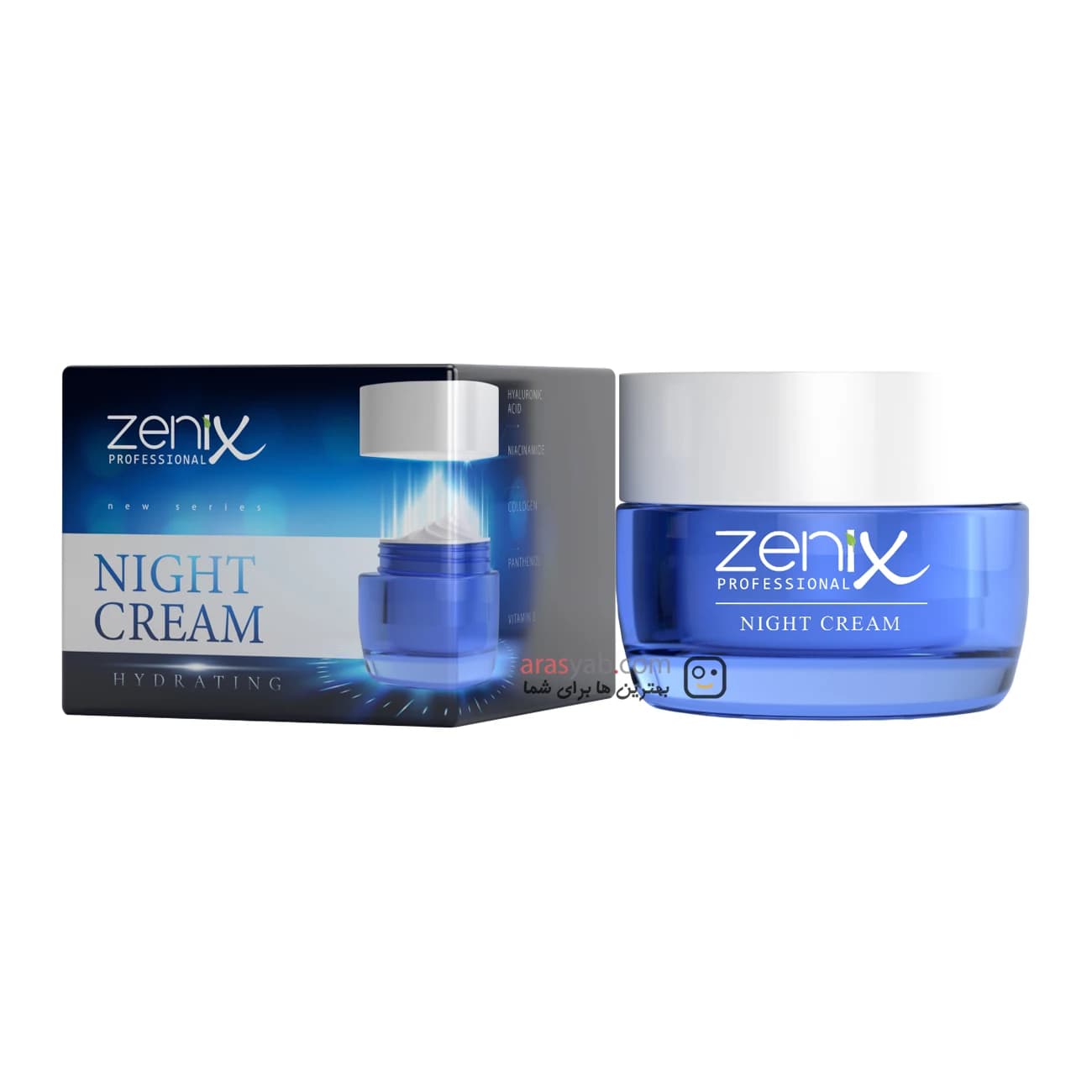 کرم صورت ویژه شب زنیکس Zenix مدل آبرسان Hydrating حجم 50 میل