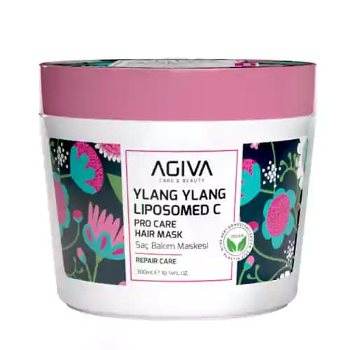 ماسک مو داخل حمام ترمیم کننده مو آگیوا Agiva حاوی روغن آرگان و کراتین گیاهی حجم 300 میل — تصویر ۵