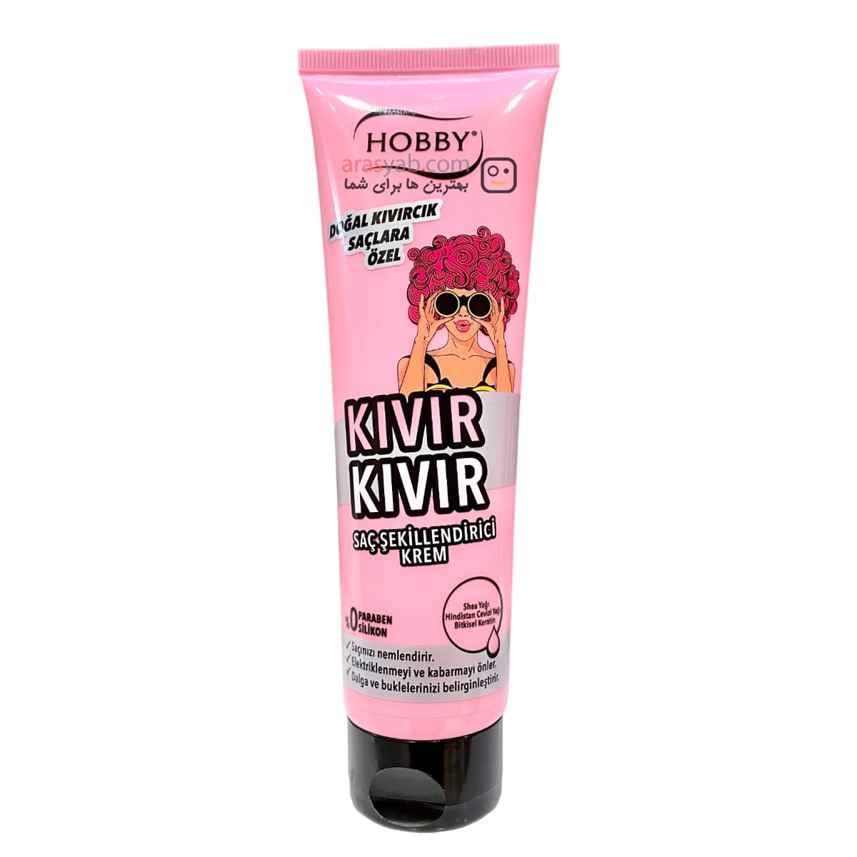 کرم موی حالت دهنده موی فر هوبی Hobby مدل Kivir Kivir حجم 150 میل