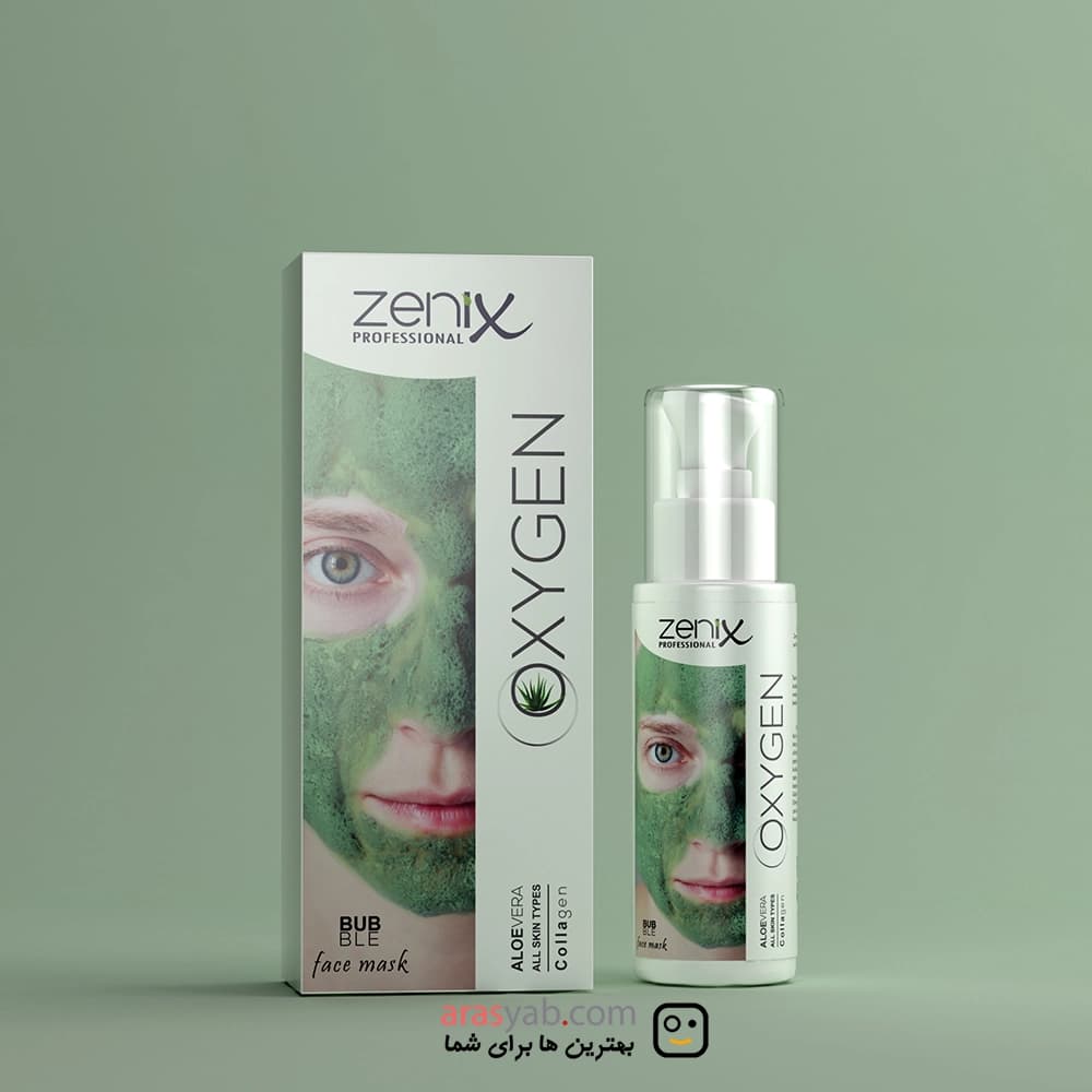 ماسک صورت اکسیژنه زنیکس zenix با عصاره آلوئه ورا حجم 70 میل — تصویر ۱۰