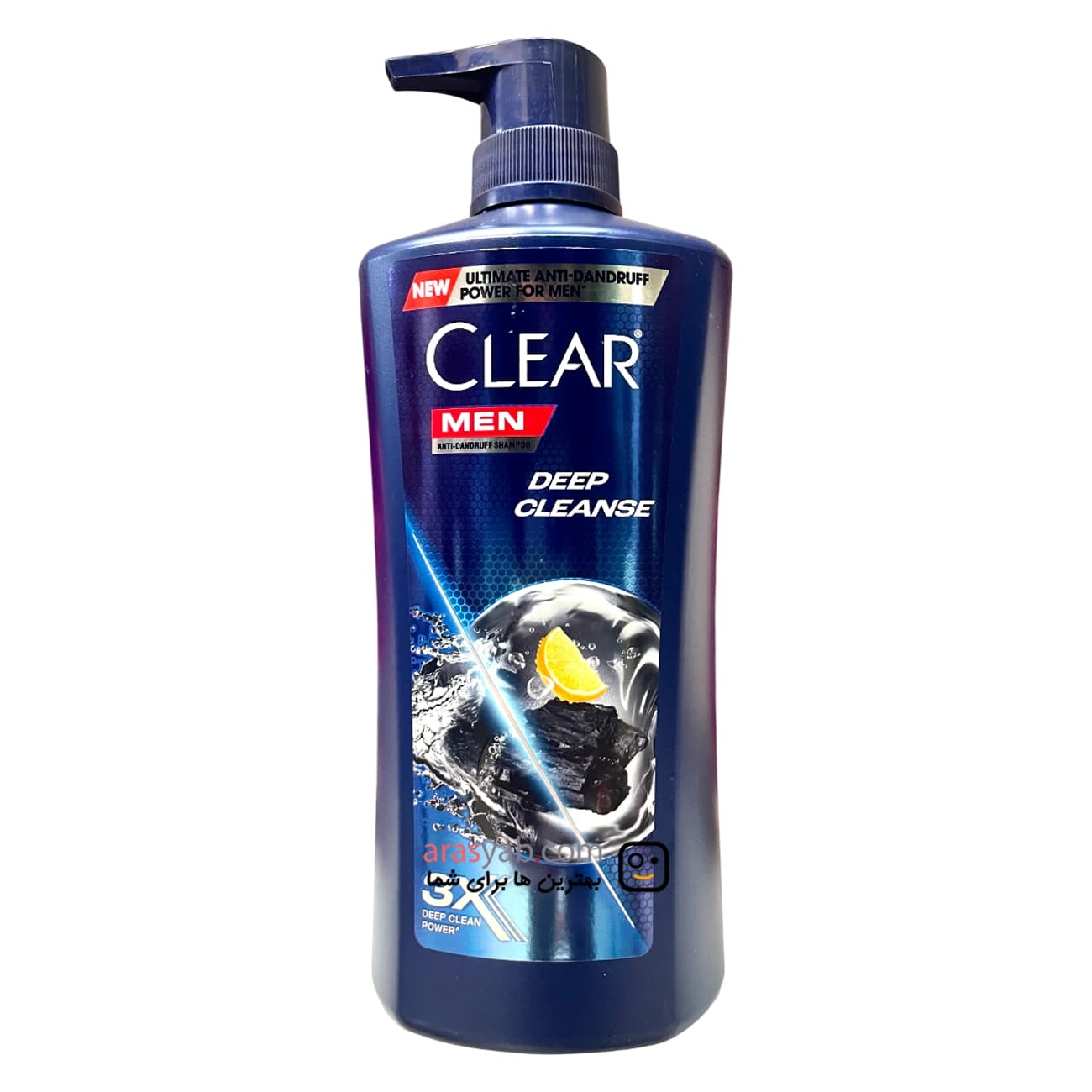 شامپو ضد شوره کلیر مردانه پمپی مدل Deep Cleanse با زغال فعال و مرکبات حجم 650 میل — تصویر ۹