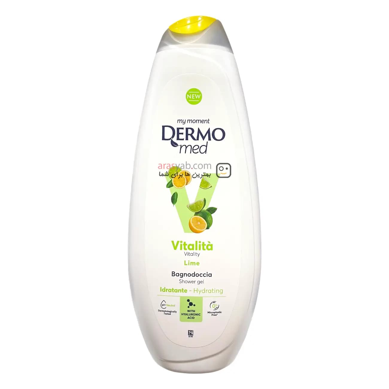 شامپو بدن درمومد Dermomed با رایحه لیمو مدل lime Vitalita حجم 750 میل