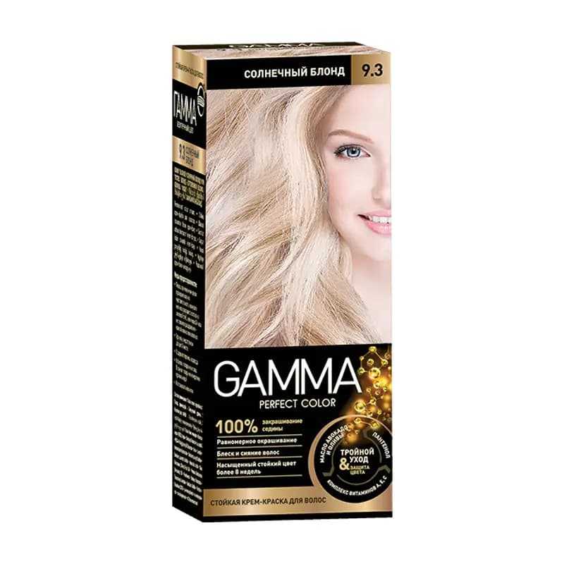 رنگ مو شماره 9.3 گاما Gamma رنگ بلوند طلایی