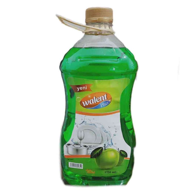 مایع ظرفشویی ولنت پلاس walent plus با رایحه سیب سبز 3750 میل