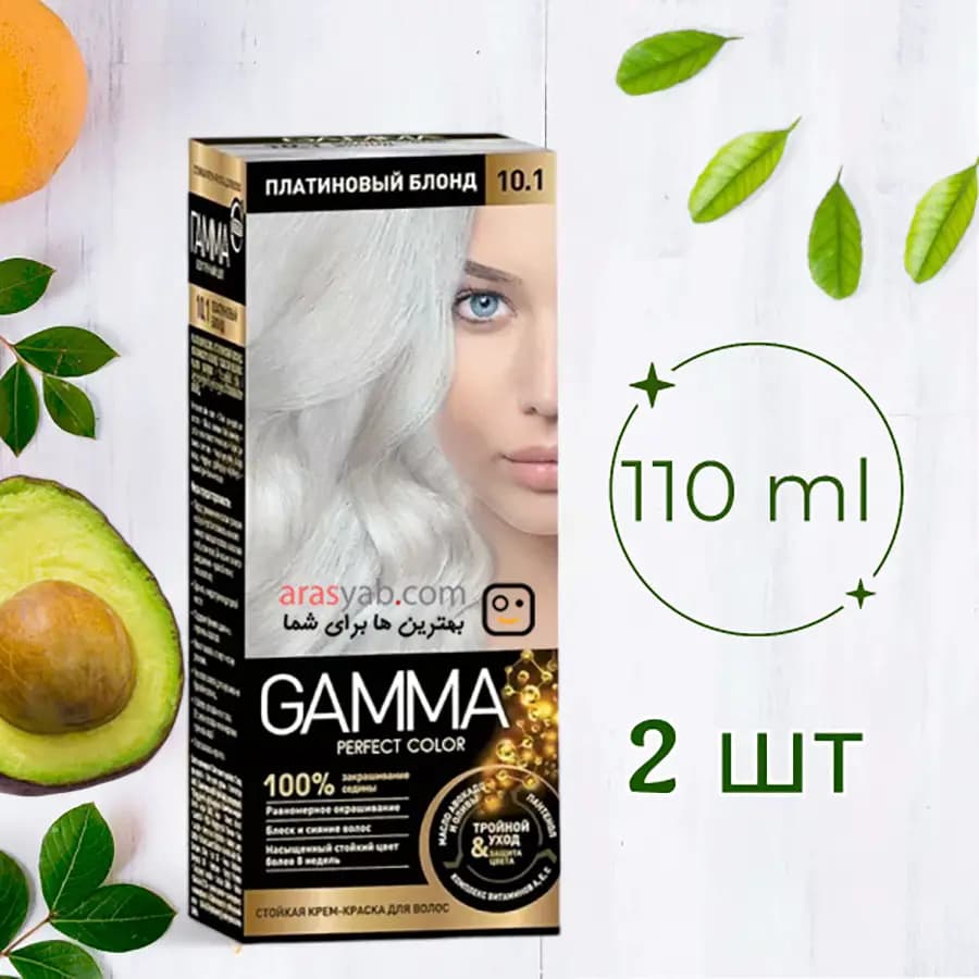 رنگ مو شماره 10.1 گاما Gamma رنگ بلوند پلاتینیوم — تصویر ۳