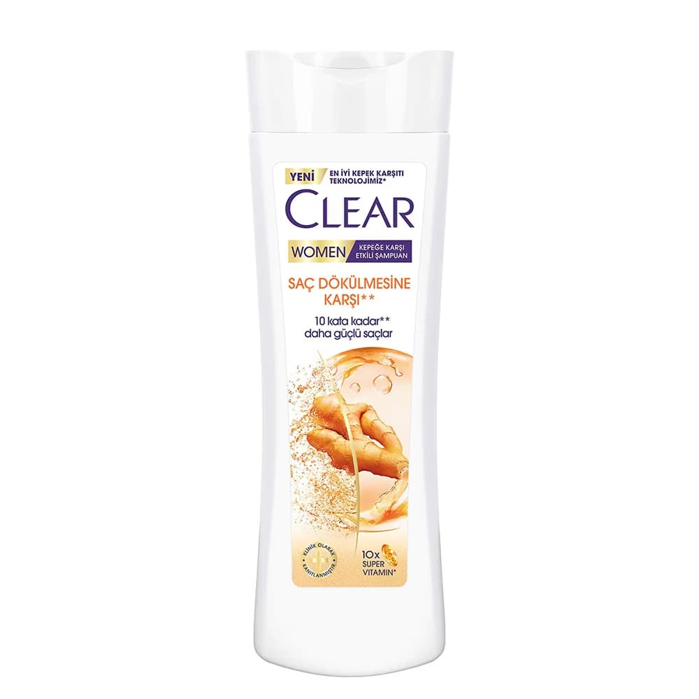 شامپو ضدشوره و ضدریزش کلیر زنانه Clear Women حاوی عصاره زنجبیل حجم 350 میل — تصویر ۳