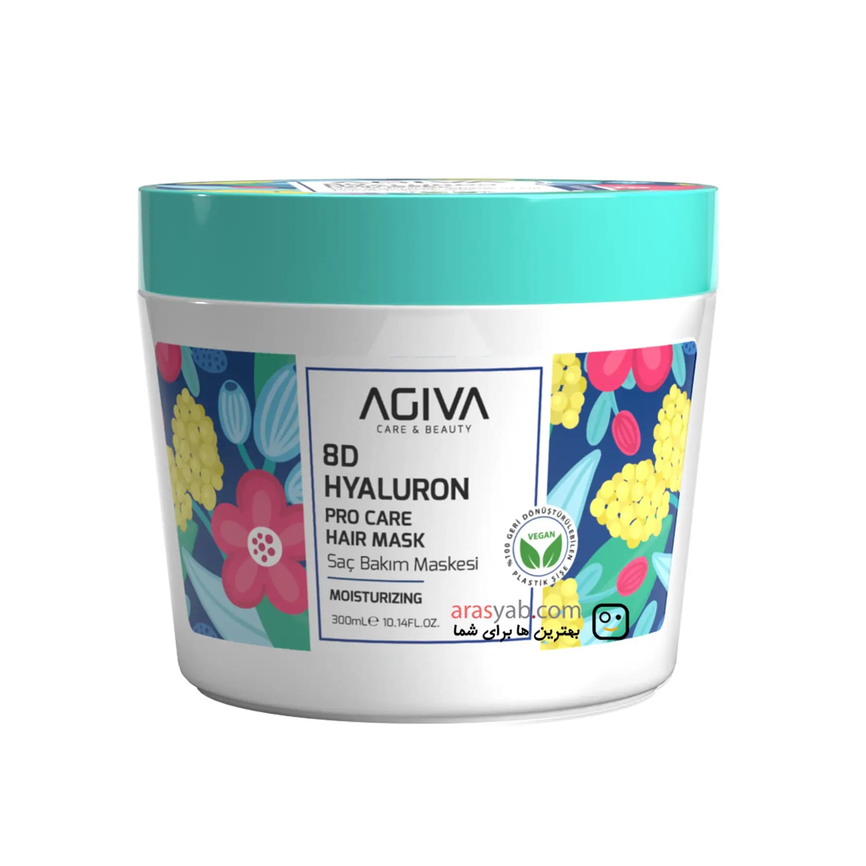اسپری دوفاز نرم کننده و رطوبت رسان مو آگیوا Agiva حاوی 8D Hyaluron با محافظ حرارتی حجم 400 میل — تصویر ۵