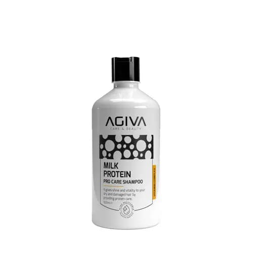 شامپو پروتئین شیر آگیوا Agiva برای موهای خشک و آسیب دیده سری Pro Care حجم ۱۰۰۰ میل — تصویر ۵