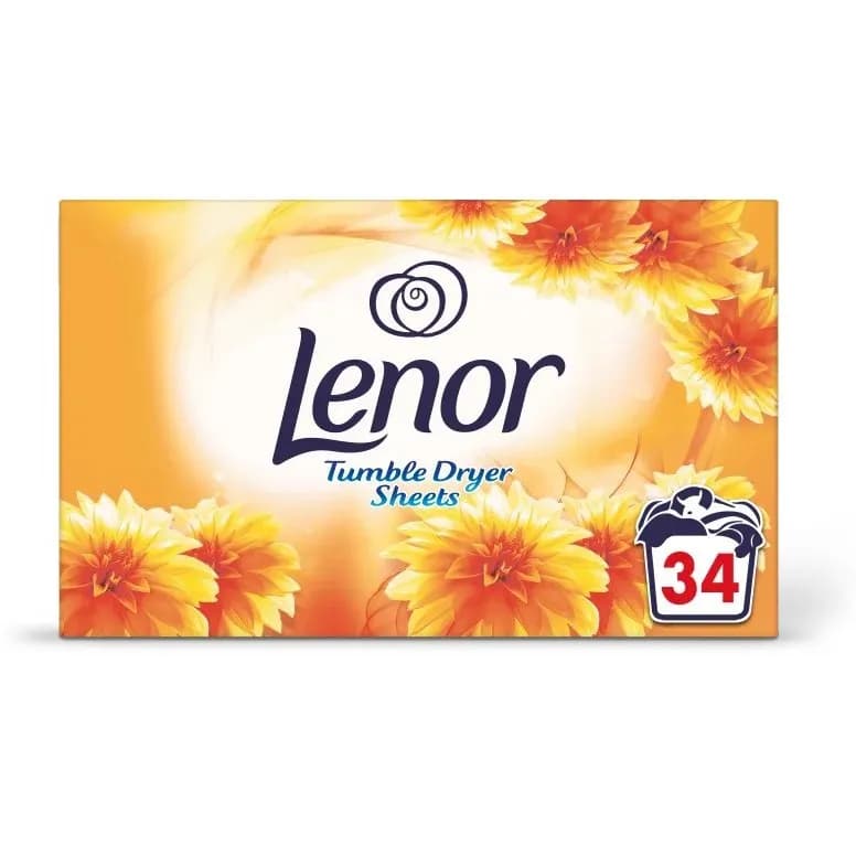 دستمال خوشبو کننده لباس نسیم تابستانی لنور Lenor مدل Tumble Dryer Sheets بسته 34 عددی — تصویر ۸