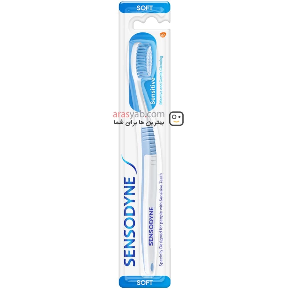 مسواک سنستیو سنسوداین Sensodyne با برس نرم Soft مدل effective and gentle cleaning — تصویر ۲