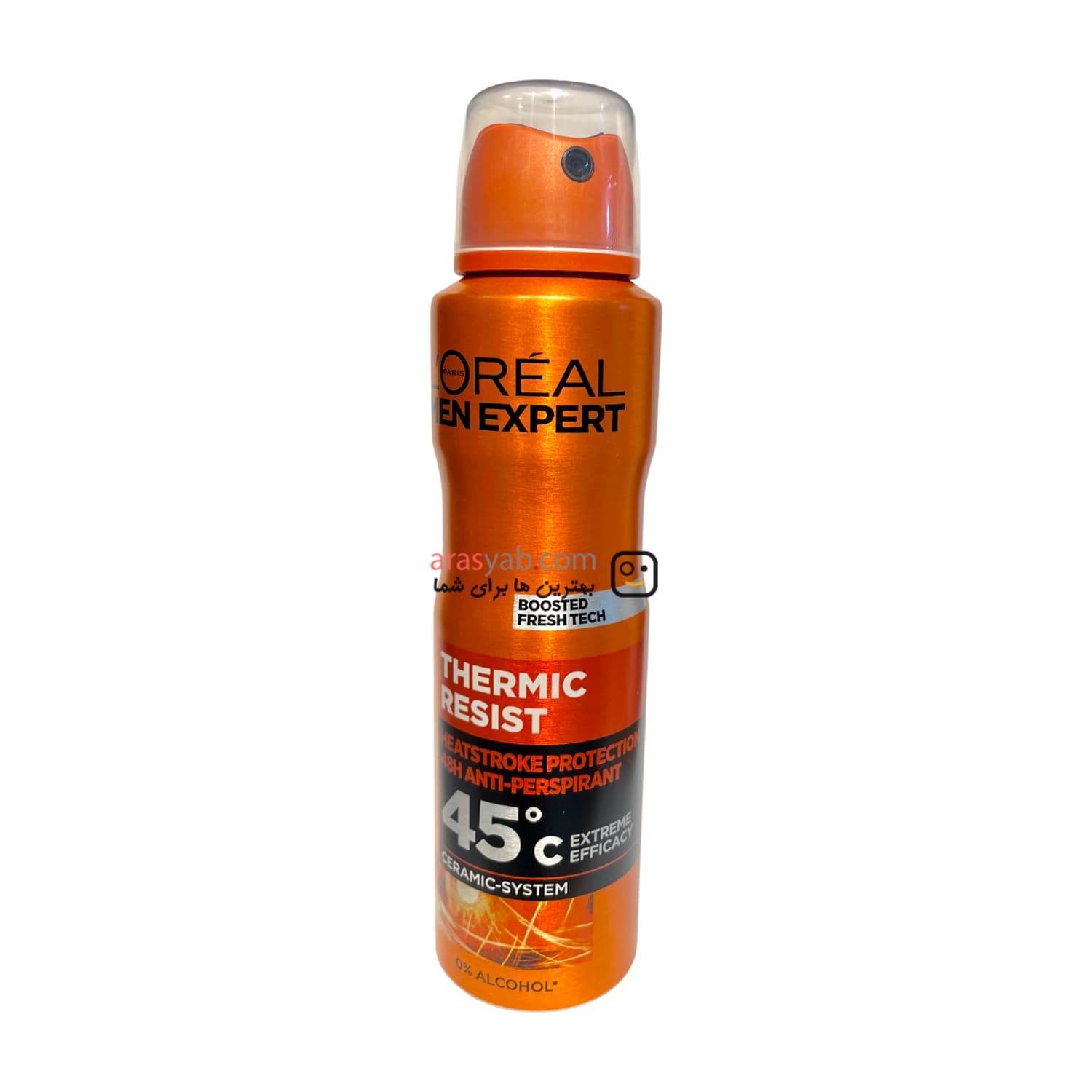 اسپری دئودرانت لورال مردانه نارنجی مدل Thermic Resist سری MEN EXPERT حجم 150میل