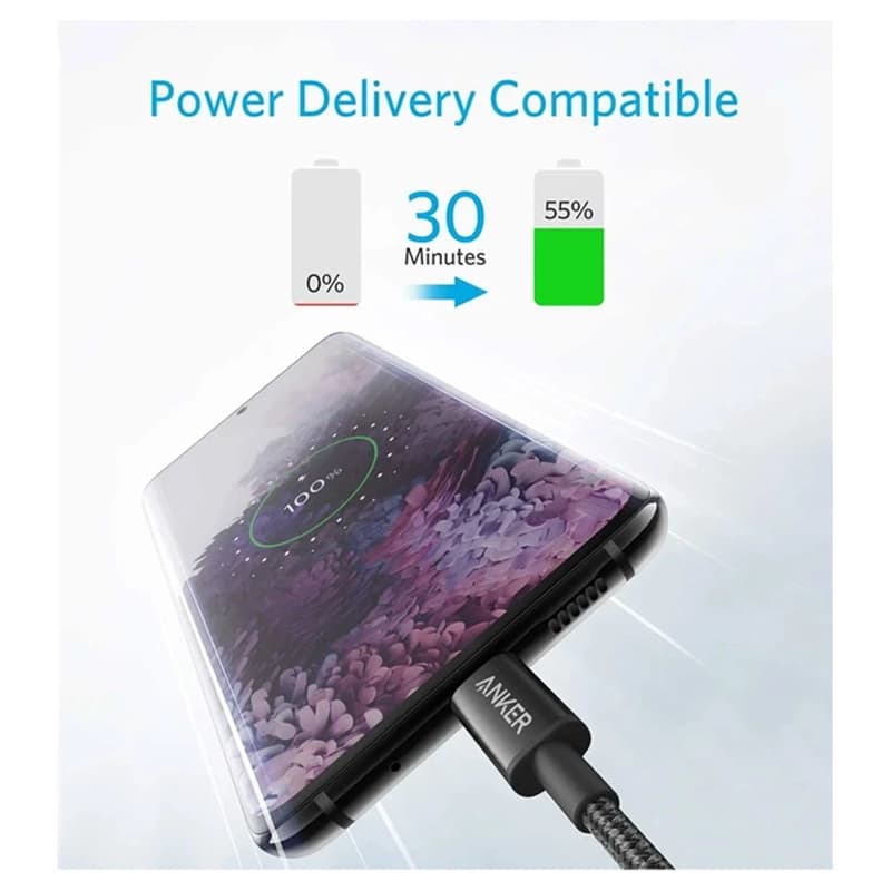 کابل USB-C انکر مدل A8753H11 طول ۱.۸ متر — تصویر ۵