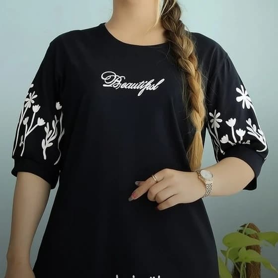 بلوز طرح گل رنگ مشکی