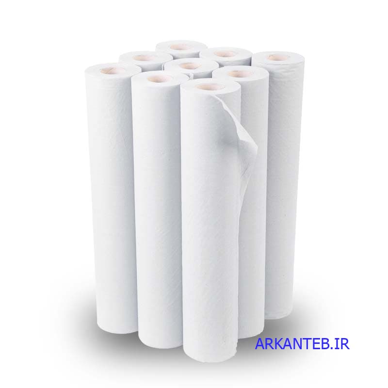 رول ملحفه عرض 60 گرماژ 15 رنگ سفید 18 متری ( بافتینه ) (ارسال از تهران)