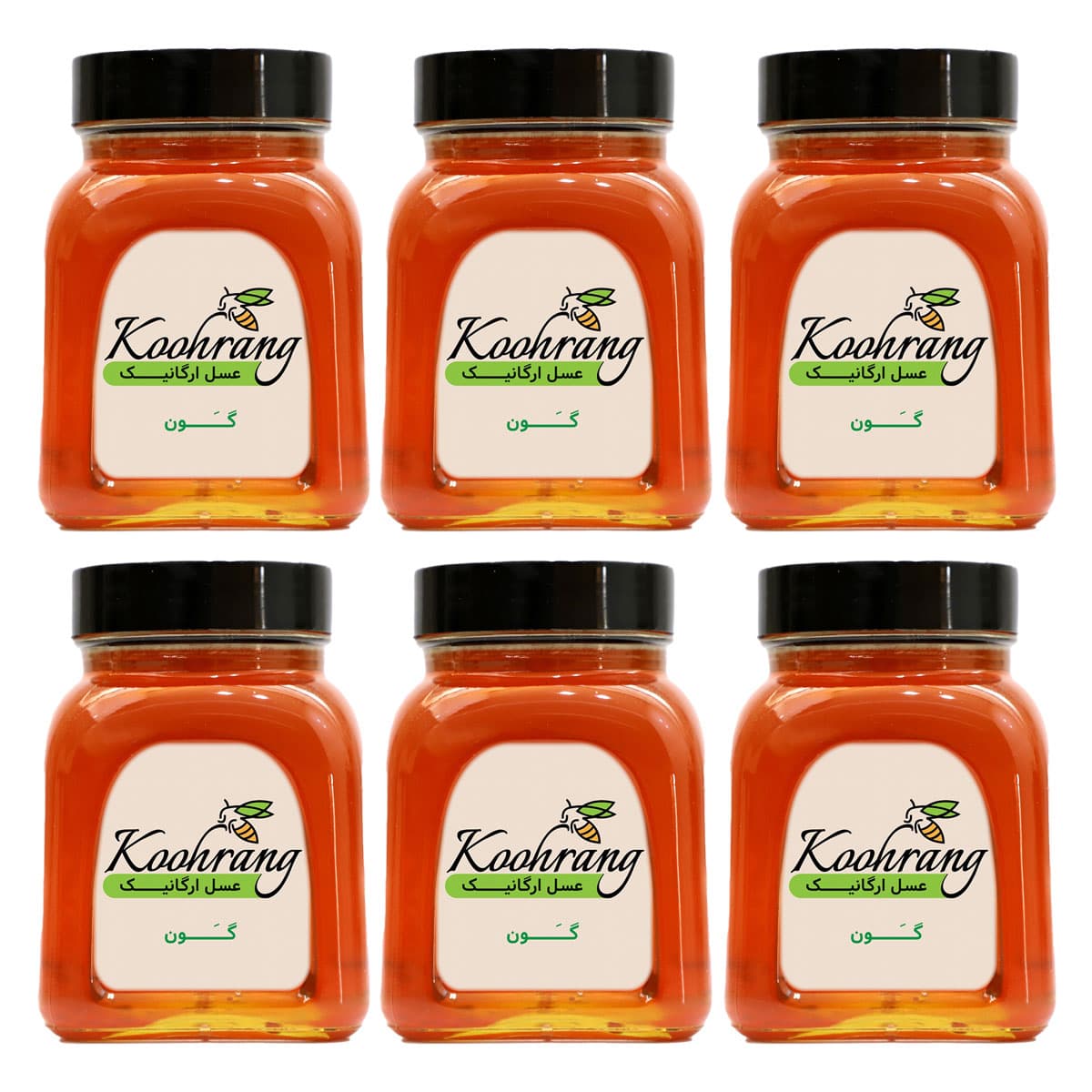 عسل گون گز 900 گرمی ارگانیک رویال کندو کوهرنگ – بسته 6 عددی