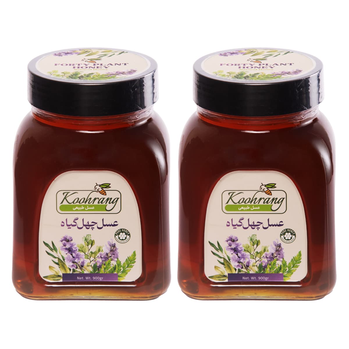 عسل طبیعی چهل گیاه زاگرس رویال کندو کوهرنگ – 900 گرم بسته 2 عددی