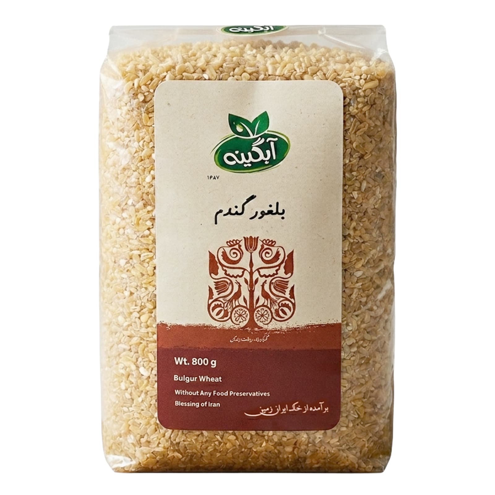 بلغور گندم ارگانیک آبگینه – 800 گرم — تصویر ۲
