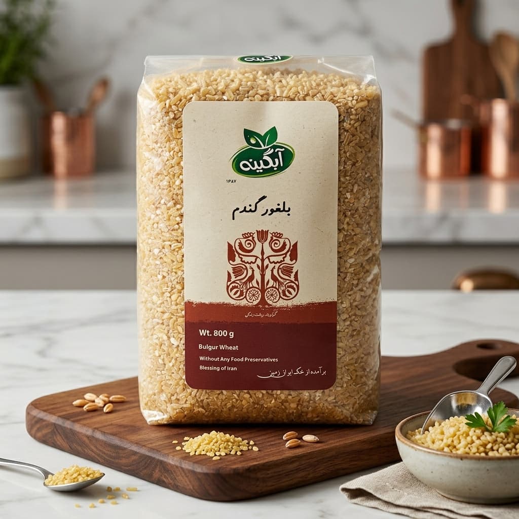 بلغور گندم ارگانیک آبگینه – 800 گرم — تصویر ۳
