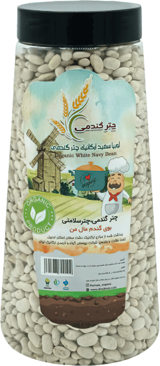 لوبیا سفید چتر گندمی 900 گرمی ارگانیک نیکاتیس