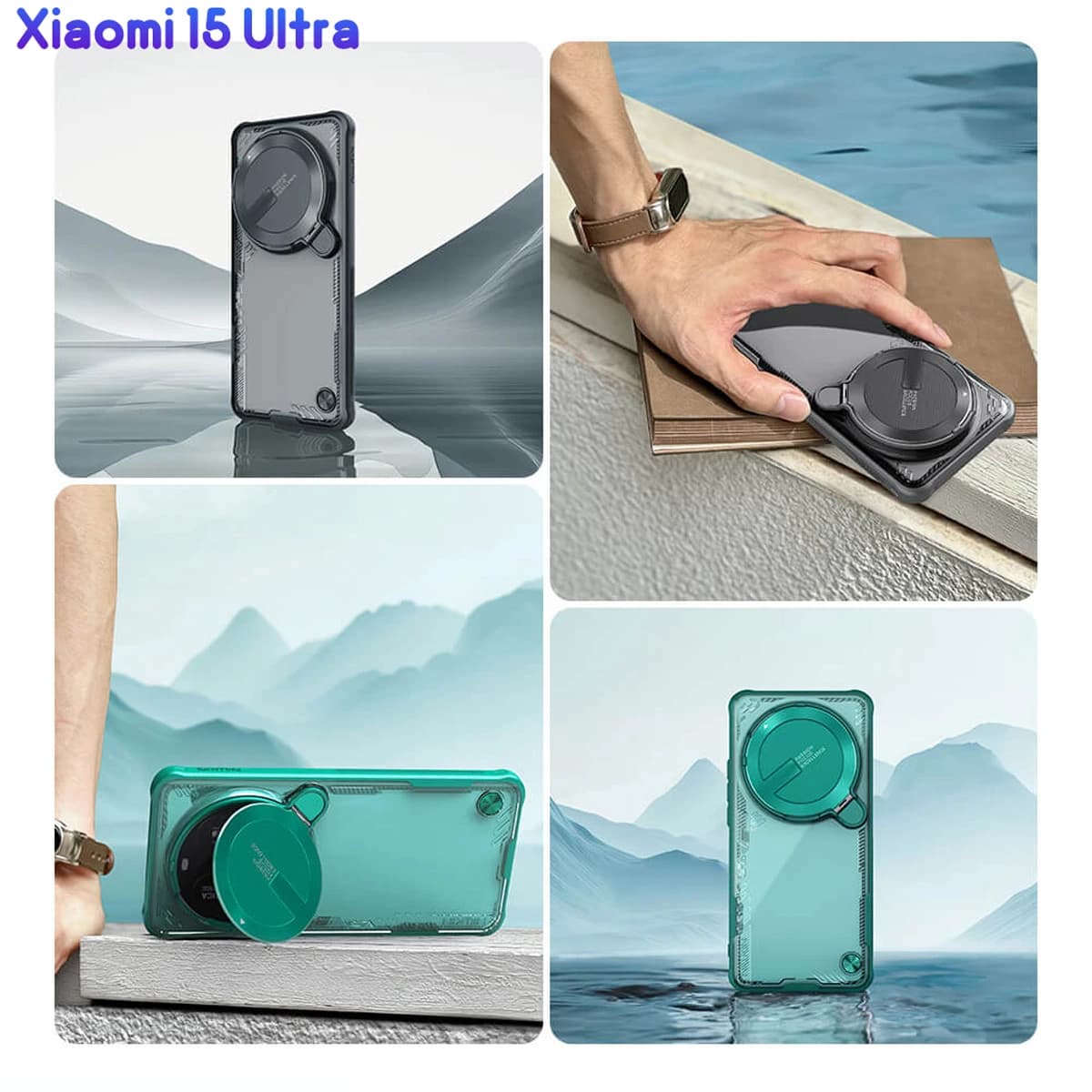 قاب کریستالی کمرا استند Xiaomi 15 Ultra مارک نیلکین مدل Iceblade Prop — تصویر ۱۲